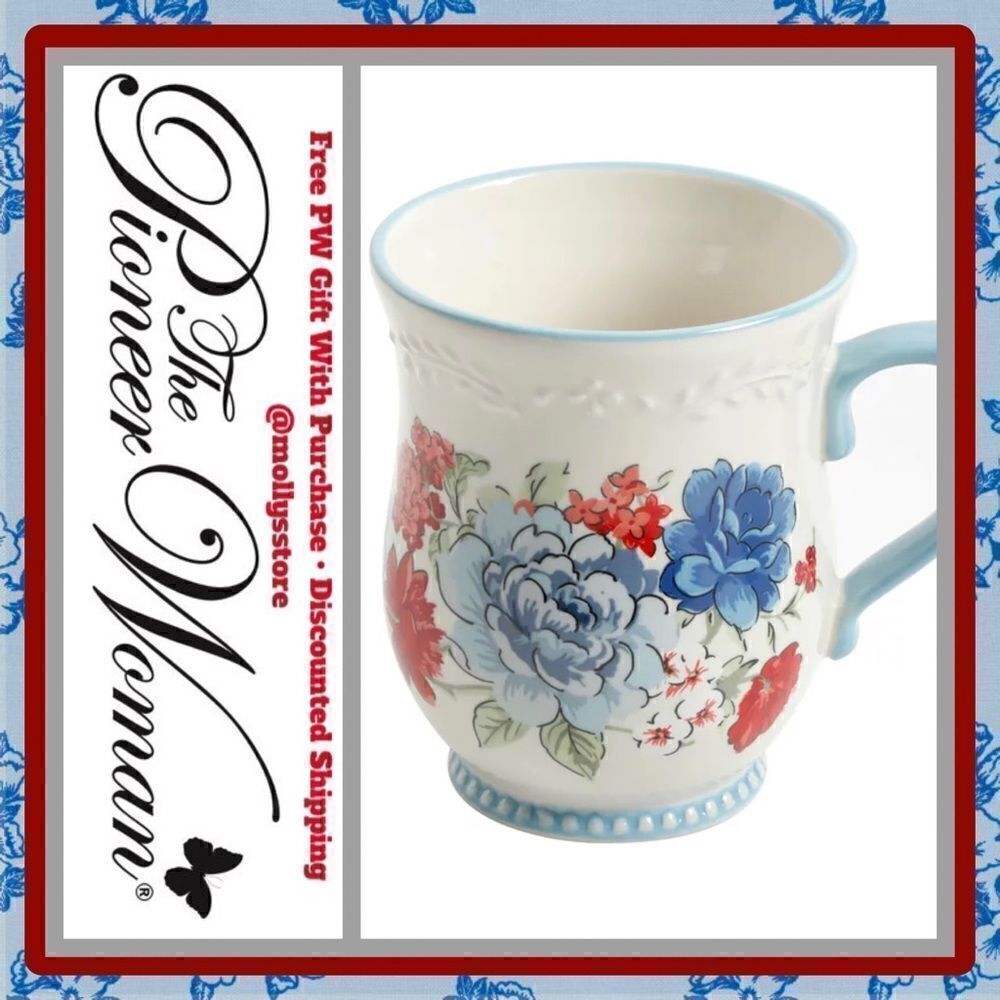 🩷 New The Pioneer Woman Classic Charm 17-Ounce Mug, Qty 1 - Picture 4 of 7